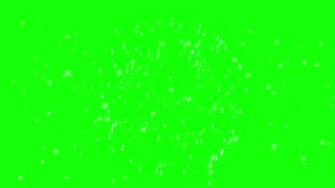 Sparkling fireworks on green screen with falling stars Видео 337983544