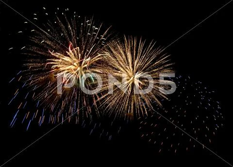 Sparkling fireworks Stock Photos
