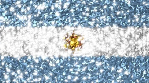 Sparkling Flag Argentina 4K Stock Footage 291887800