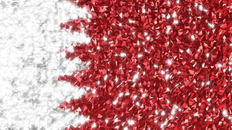 Sparkling Flag Bahrain 4K Stock Footage 291894501