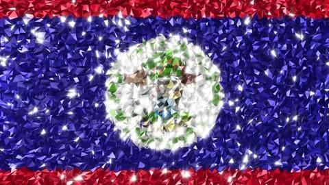 Sparkling Flag Belice 4K Stock Footage 291887811