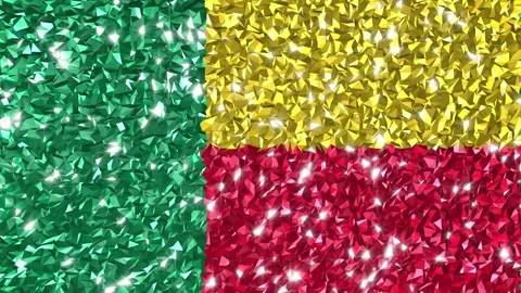 Sparkling Flag Benin 4K Stock Footage 292002653