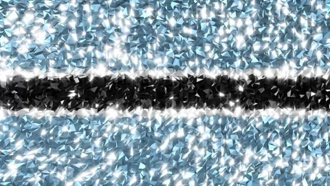 Sparkling Flag Botswana 4K Stock Footage 292002654