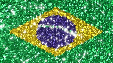 Sparkling Flag Brazil 4K Stock Footage 291887832