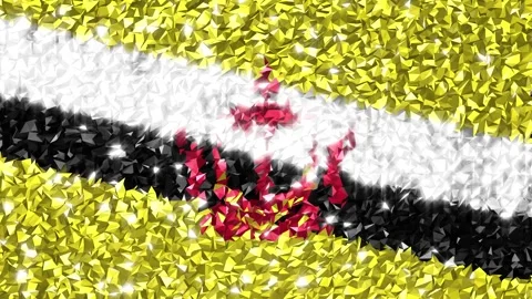 Sparkling Flag Brunei 4K Stock Footage 291894524