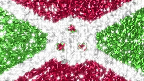 Sparkling Flag Burundi 4K Stock Footage 292002735