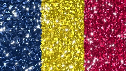 Sparkling Flag Chad 4K Stock Footage 292002760