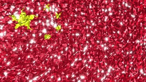 Sparkling Flag China 4K Stock Footage 291894528