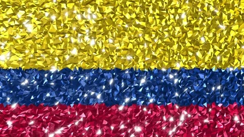 Sparkling Flag Colombia 4K Stock Footage 291887839