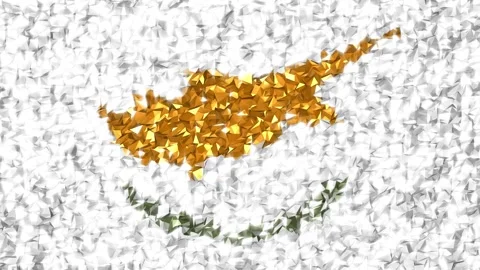 Sparkling Flag Cyprus 4K Stock Footage 289753635
