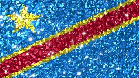 Sparkling Flag Democratic Republic of the Congo 4K Stock Footage 292002789