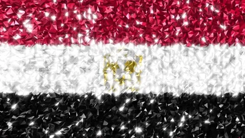 Sparkling Flag Egypt 4K Stock Footage 292002867