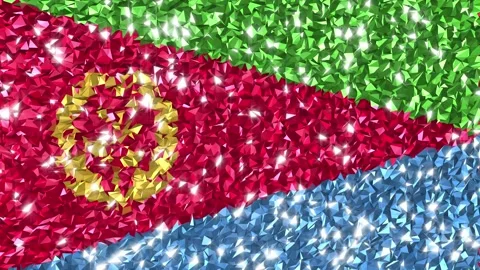 Sparkling Flag Eritrea 4K Stock Footage 292437721