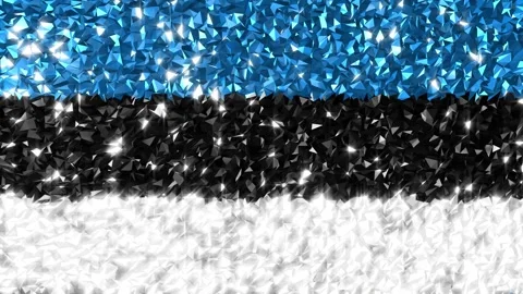 Sparkling Flag Estonia 4K Stock Footage 289752918