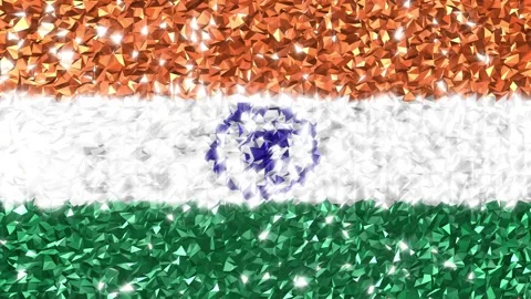 Sparkling Flag India 4K Stock Footage 291894560