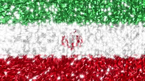 Sparkling Flag Iran 4K Stock Footage 291894564