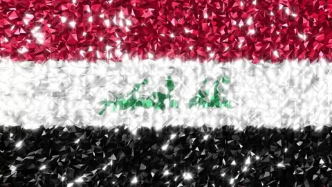Sparkling Flag Iraq 4K Stock Footage 291894571