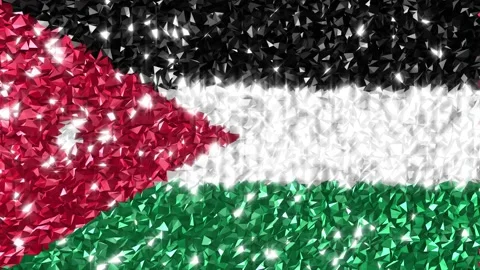 Sparkling Flag Jordan 4K Stock Footage 291894598