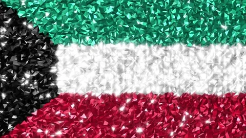 Sparkling Flag Kuwait 4K Stock Footage 291894790