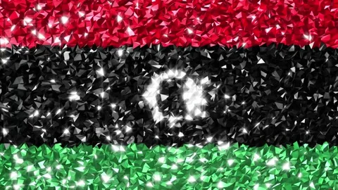 Sparkling Flag Libya 4K Stock Footage 292438815