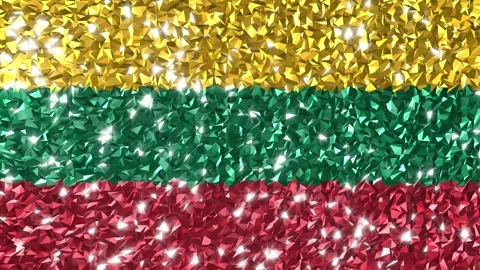 Sparkling Flag Lithuania 4K Stock Footage 291331685