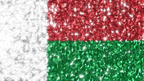 Sparkling Flag Madagascar 4K Stock Footage 292438827