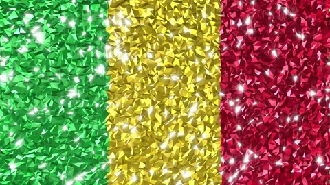 Sparkling Flag Mali 4K Stock Footage 292438869