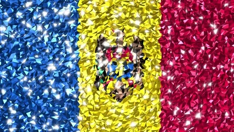 Sparkling Flag Moldova 4K Stock Footage 291331850