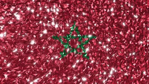 Sparkling Flag Morocco 4K Stock Footage 292438879