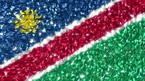 Sparkling Flag Namibia 4K Stock Footage 292438915