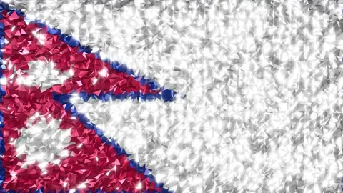 Sparkling Flag Nepal 4K Stock Footage 291895675