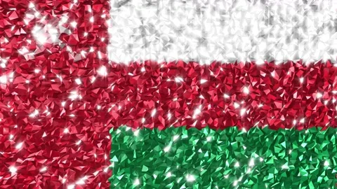 Sparkling Flag Oman 4K Stock Footage 291895806