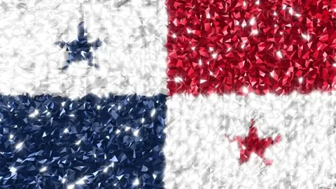 Sparkling Flag Panama 4K Stock Footage 291887896