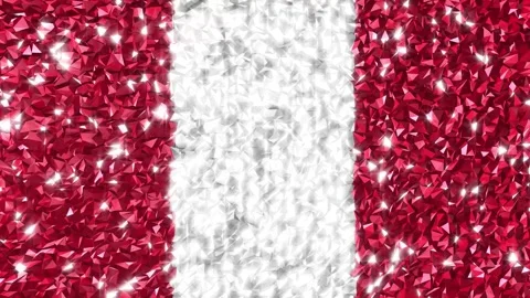 Sparkling Flag Peru 4K Stock Footage 291887975