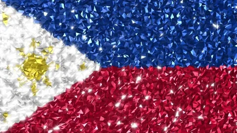 Sparkling Flag Philippines 4K Stock Footage 291896320