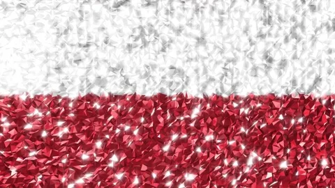Sparkling Flag Poland 4K Stock Footage 291331848