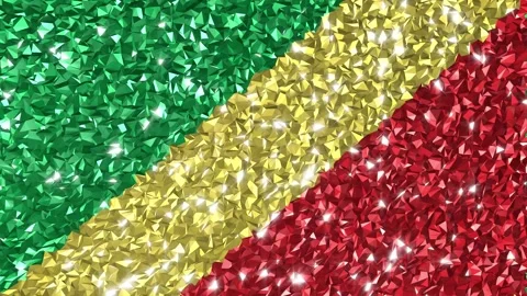 Sparkling Flag Republic of the Congo 4K Stock Footage 292438924