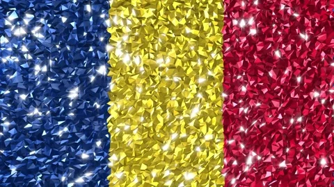 Sparkling Flag Romania 4K Stock Footage 291332227