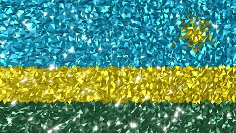 Sparkling Flag Rwanda 4K Stock Footage 292438953