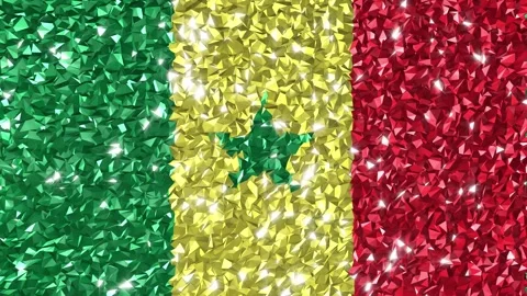 Sparkling Flag Senegal 4K Stock Footage 292438950
