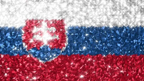 Sparkling Flag Slovakia 4K Stock Footage 289754047