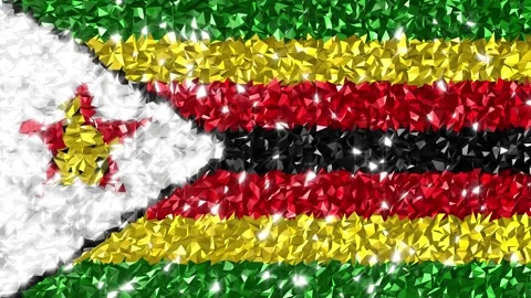 Sparkling Flag Zimbabwe 4K Stock Footage 292439073
