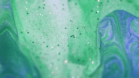 Sparkling fluid spill liquid glitter texture green Stock Footage 278182949