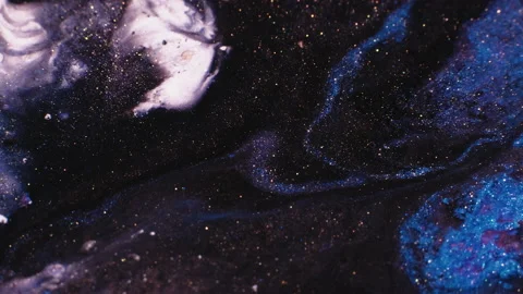 Sparkling fluid texture glitter ink flow purple Stock Footage 220711515