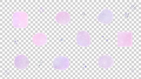 Sparkling galaxy pattern speech bubble set (transparent) Stock Illustration