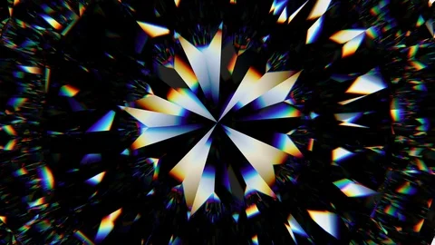 Sparkling gemstone macro rotating seamless loop. kaleidoscope Stock Footage 94200867