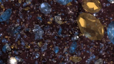 Sparkling Gemstones Floating In Luxury Texture Background With Glitter Stock Footage 334716978
