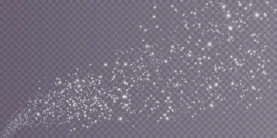 Sparkling Glitter Effect Created on a Beautiful Transparent Background for Stock-Illustration