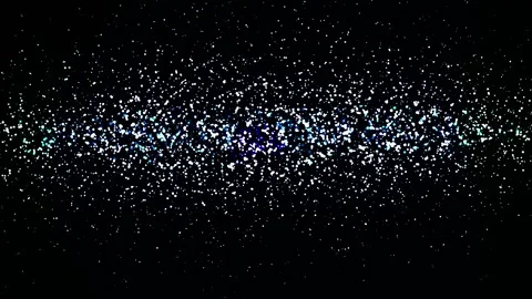 Sparkling glitter particles exploding and shimmering on black background Stock Footage 337411825