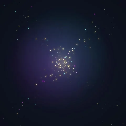 Sparkling Glitter Particles Exploding in Dark Nebula Space Background, Abst.. 스톡 동영상 348231255